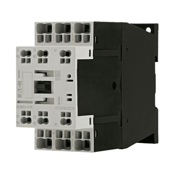 Contacteur puissance, 3, 380-400v 15kw, 1 f, 1 o, 220v 50/60hz, bornes push-in (dilm32-11(220v50/60hz)-pi) - Eaton - 199671