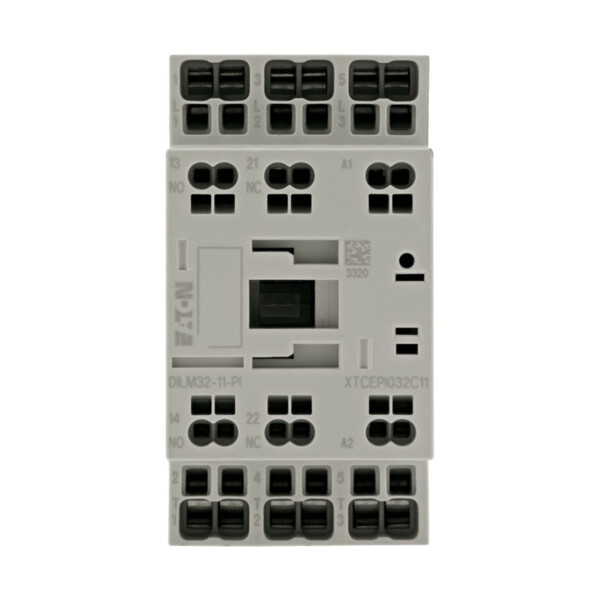 Contacteur puissance, 3, 380-400v 15kw, 1 f, 1 o, 220v 50/60hz, bornes push-in (dilm32-11(220v50/60hz)-pi) - Eaton - 199671