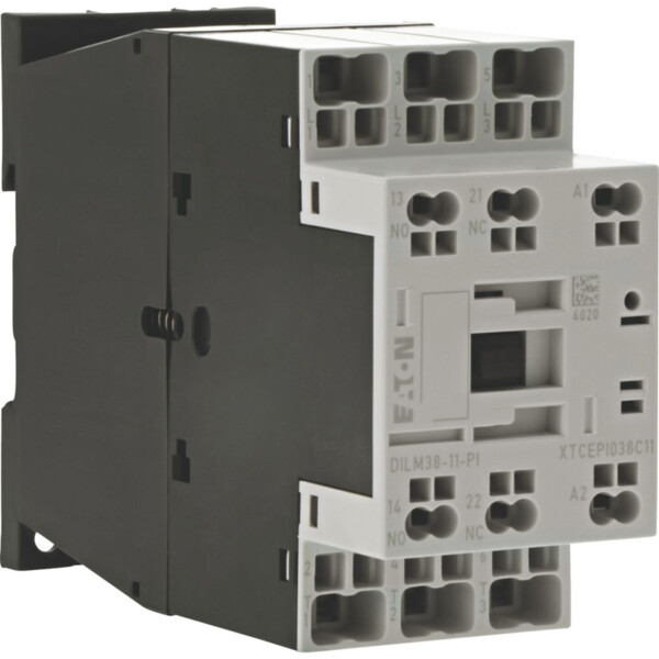 Contacteur puissance, 3, 380-400v 18.5kw, 1 f, 1 o, 230v 50/60hz, bornes push-in (dilm38-11(230v50/60hz)-pi) - Eaton - 199672
