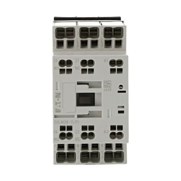 Contacteur puissance, 3, 380-400v 18.5kw, 1 f, 1 o, 220v 50/60hz, bornes push-in (dilm38-11(220v50/60hz)-pi) - Eaton - 199673