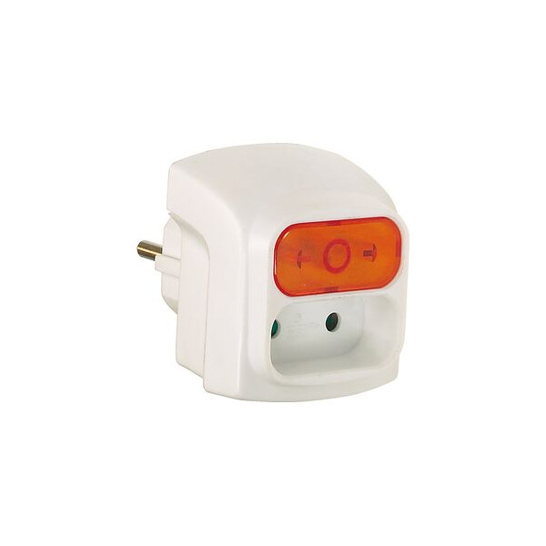 PRISE 1X6A + VEILLEUSE - Ebenoid - 011802