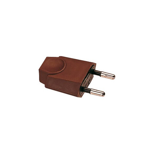 FICHE MALE 6A 2P MARRON - Ebenoid - 020261