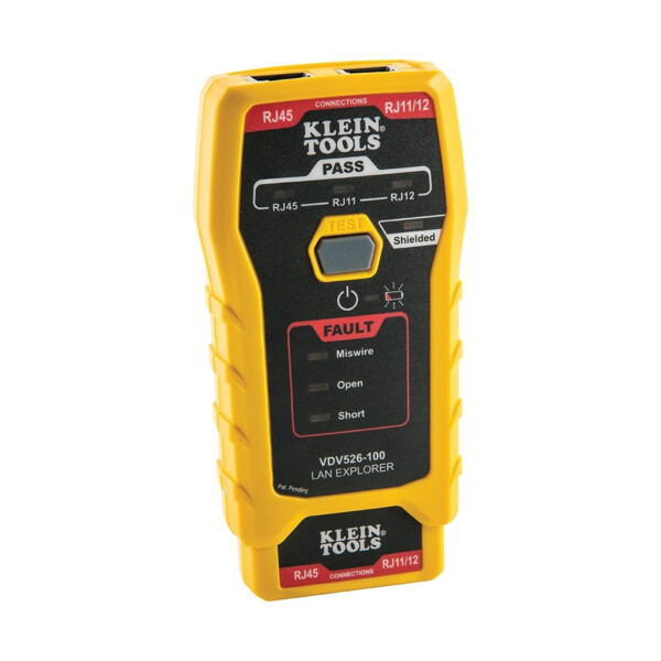 Testeur de câbles RJ45/RJ11/RJ12, Teste les câbles CAT3, CAT5e et CAT6 / 6A - Elcontrol - VDV526100E
