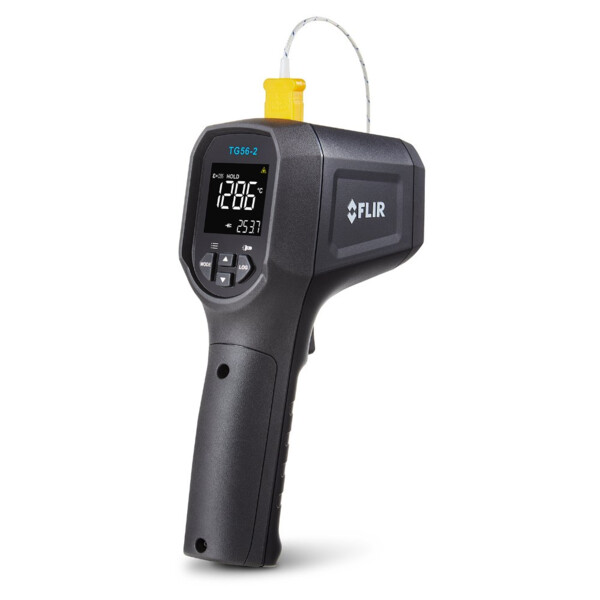 Pyromètre monopoint IR 30:1 avec thermocouple de type K mesurant jusque 1300°C - Elcontrol - TG56-2