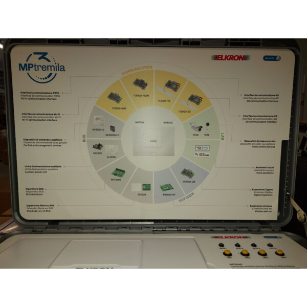 Valise de démonstration du système d’alarme anti-intrusion hybride MP3000 - Elkron - VALMP3000