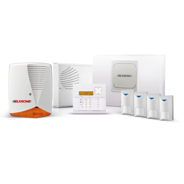 Kit Anti-Intrusion Programmé Avec Centrale 8Pts , Clavier, Détecteurs Et Sirènes - Elkron - UCUBE3