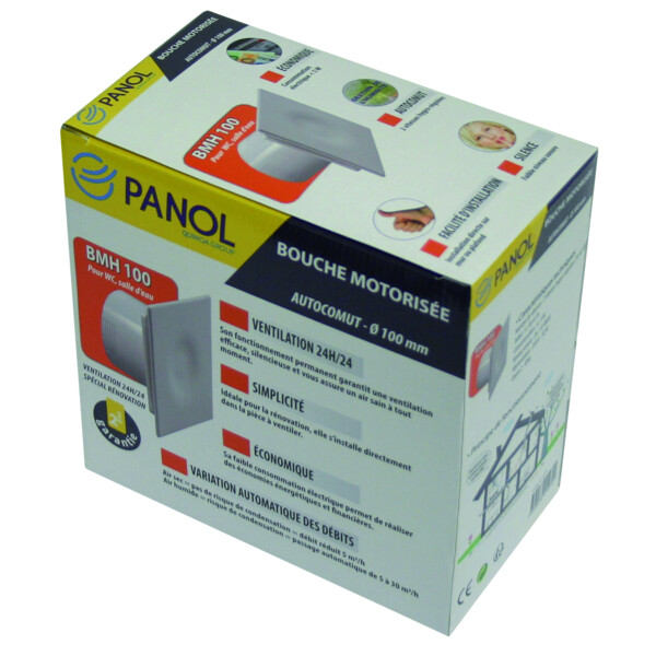 Bouche motorisée Eoliance BM100 Standard 15 à 30m³/h manuelle - Eoliance Habitat - 911473