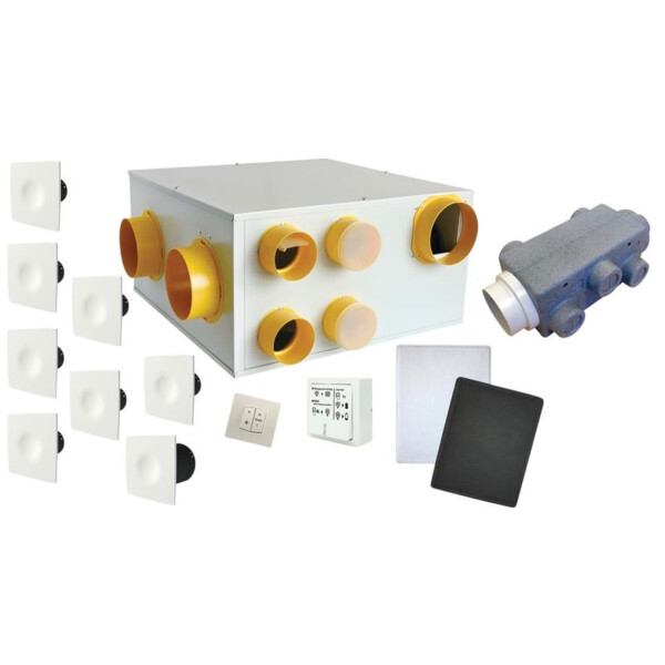 Kit VMC double flux Eoliance DF72 HYGRO BP auto 4 sanitaires - Eoliance Habitat - 911951