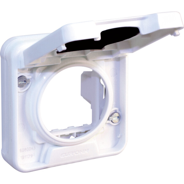 Oxxo adapt. avec couv. pr prises comete compos blanc ip55 (usb, prises détrompées, tv, tv/fm/sat…) - Eurohm - 60859