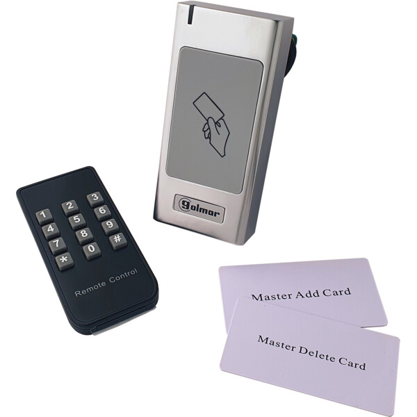 Lecteur résidents Zamac, saillie autonome 13.56 MHz et 125 KHz 12/24Vcc - Golmar - TPROXEM+