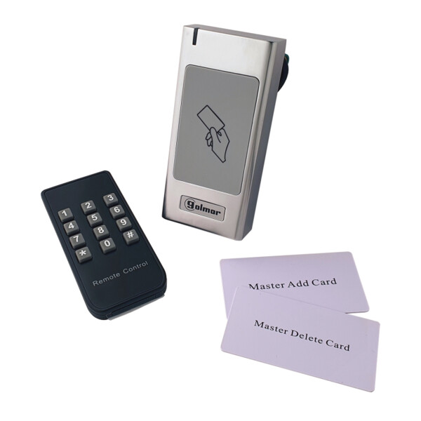 Lecteur résidents Zamac, saillie autonome 13.56 MHz et 125 KHz 12/24Vcc - Golmar - TPROXEM+