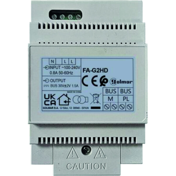 Alimentation BUS G2HD pour kit vidéo CLIP (48Volt 1A) - Golmar - GFA/G2HD