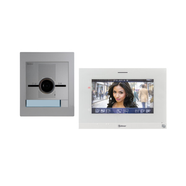 Kit vidéo encastré PMR SUPRA inox G2P 1 appel avec moniteur ART7 H - Golmar - GSU5110/ART7H