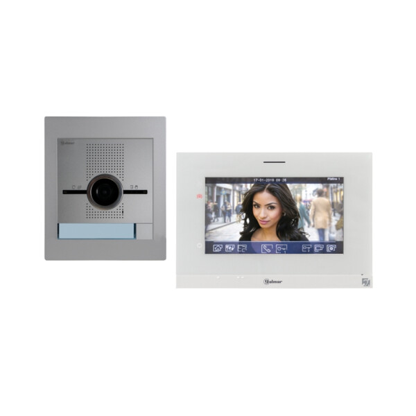 Kit vidéo encastré PMR SUPRA inox G2P 1 appel avec moniteur ART7 H - Golmar - GSU5110/ART7H