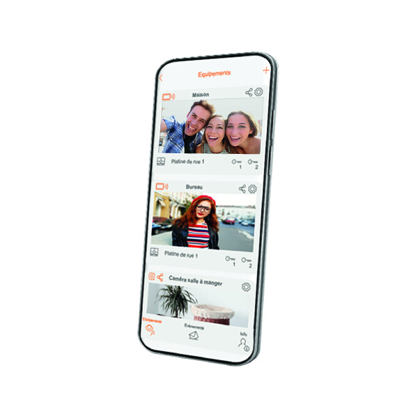 Kit vidéo CLIP 1 appel avec moniteur WiFi EDGE 7'' noir (mémoire + QR Code) - Golmar - GC5110/EDGE7WB