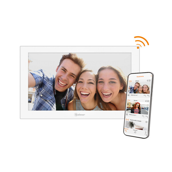 Moniteur IP Edge WiFi avec écran 7’’ tactile mains-libres blanc (mémoire-POE) - Golmar - GEDGE7W/G+