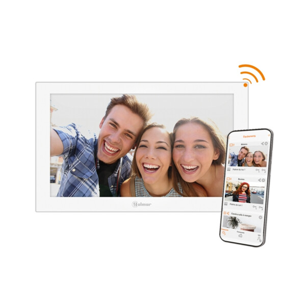 Moniteur IP Edge WiFi avec écran 7’’ tactile mains-libres blanc (mémoire-POE) - Golmar - GEDGE7W/G+