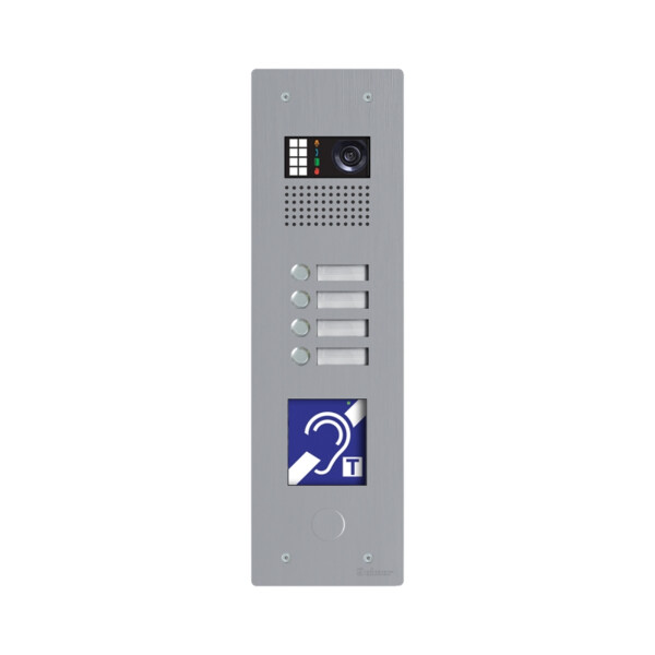 Platine monobloc GTX Inox ERP IP GP 1 rangée 4 boutons (BM) - Golmar - GTXIPERP/104