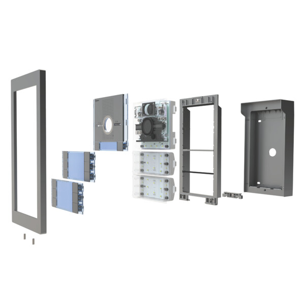 Boitier saillie avec visière SUPRA aluminium 2 modules - Golmar - GS872/AL