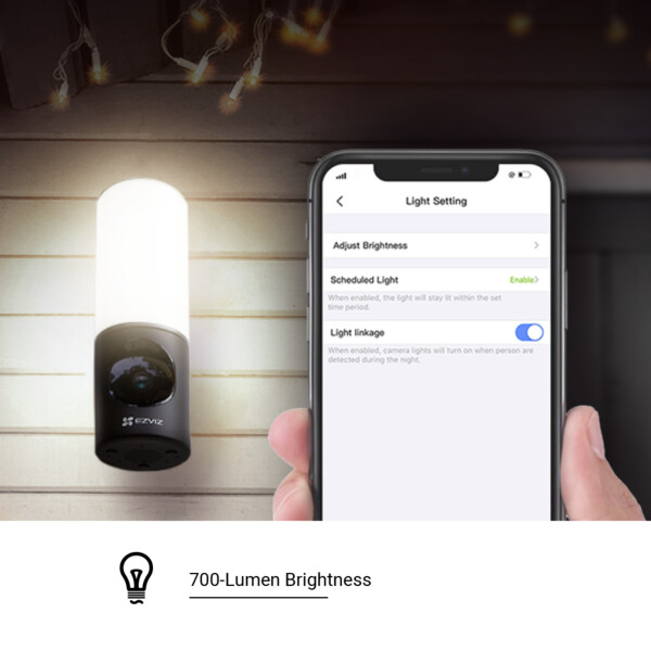 Caméra de sécurité connecté Ezviz LC3 4Mpx avec projecteur d'éclairage LED blanc  - EZVIZ - 303101860