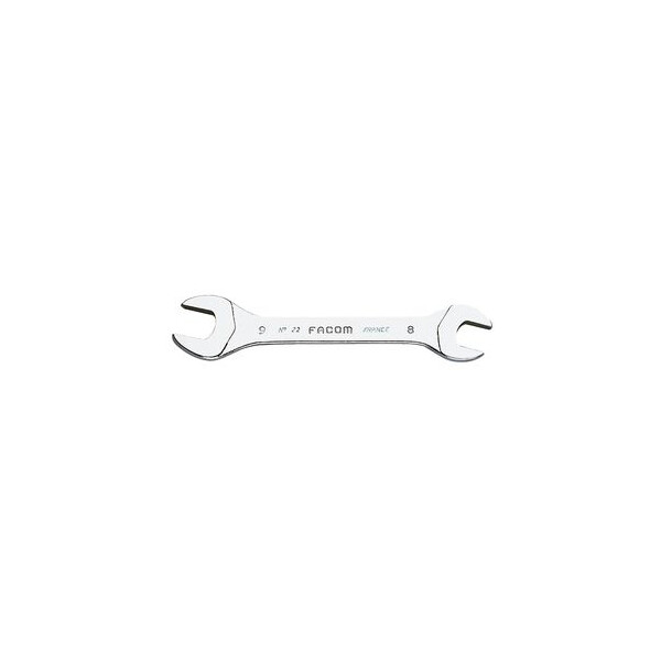 Clé à fourche micromécanique tête inclinée 15° - 7/32 x 9/32 en pouce - Facom - 22.7/32X9/32
