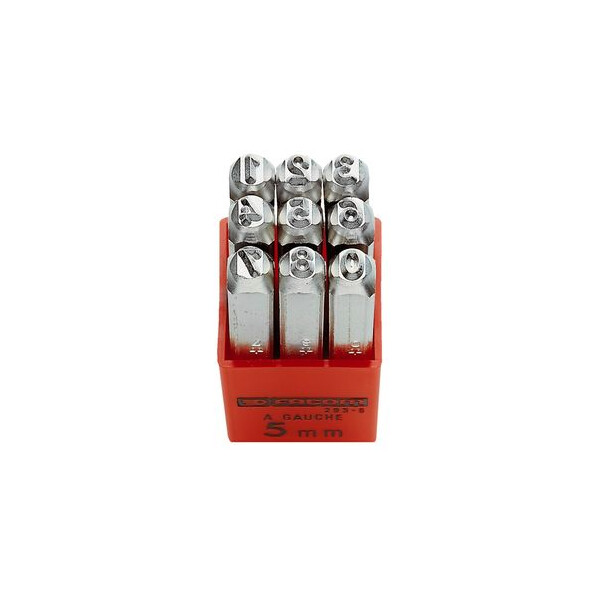 Jeu de 9 chiffres à frapper - hauteur des signes de 3 mm - Facom - 293A.3
