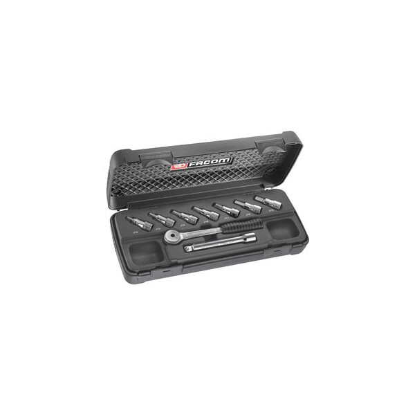 Coffret de douilles tournevis 3/8"pour vis 6 pans creux métriques - Facom - JT.415E