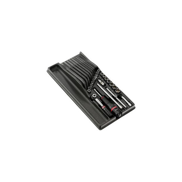 Module douilles  1/4" + accessoires, embouts de vissage et clés mâles - Facom - MOD.R1