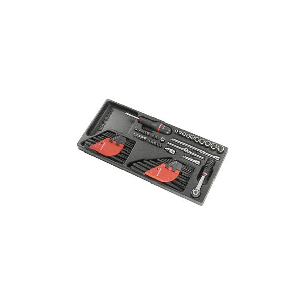 Module de douilles 1/4" 6 pans, clés mâles, clés torx et embouts métriques - Facom - MOD.R5