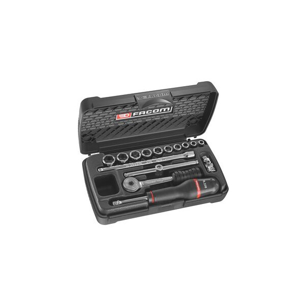 Coffret de douilles 1/4" 6 pans de 5,5 à 14 mm - Facom - R.410D