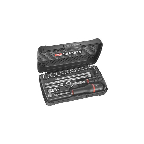 Coffret de douilles 1/4" 6 pans de 3,5 à 14 mm - Facom - R.420P