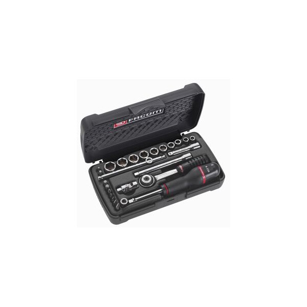 Coffret de douilles 1/4" de 5,5 à 14 mm et embouts - Facom - R.425AP