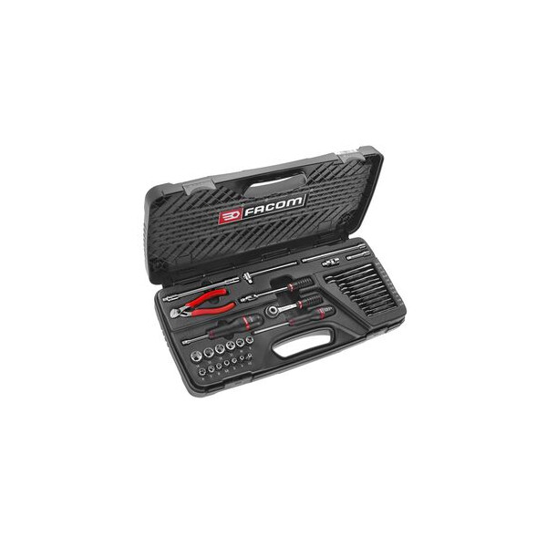 Coffret de douilles 1/4" 6 pans et de clés de 3,2 à 14 mm - Facom - R.440EP