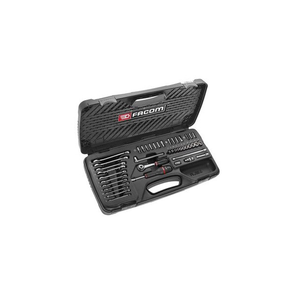 Coffret de douilles 1/4" 6 pans et de clés de 4 à 13 mm - Facom - R.447EP