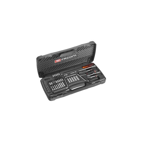 Coffrets de douilles 1/4" courtes et longues de 3,2 à 14 mm et embouts - Facom - R.450AP