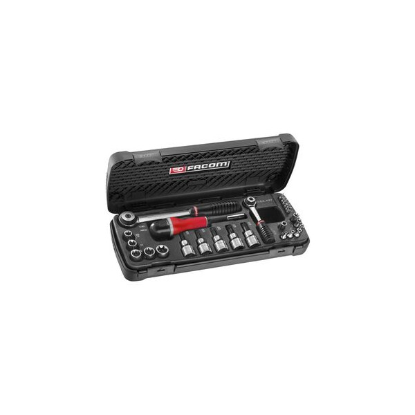 Coffret de douilles 1/4" et 1/2" et douilles tournevis torx - Facom - RSX.427P