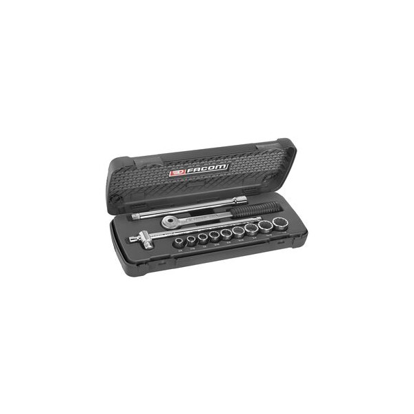 Coffret de douilles 1/2" 12 pans de 3/8" à 7/8" - Facom - S.420AU