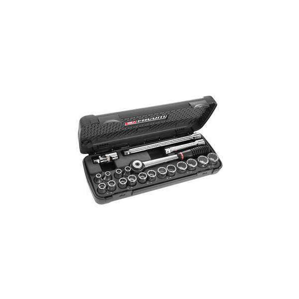 Coffret de douilles métriques 12 pans de 8 à 24 mm - Facom - S.422AP