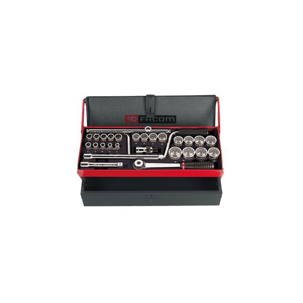 Coffret de douilles 1/2" 12 pans de 8 à 32 mm - Facom - S.442EP