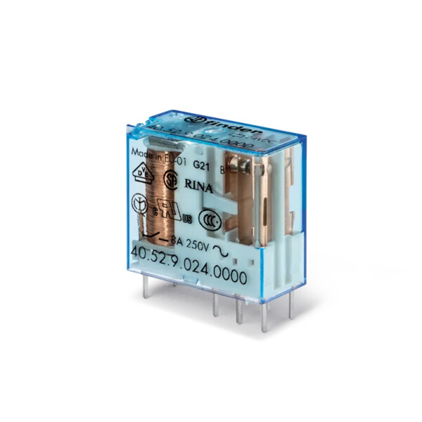 Relais circuit imprimé 2RT 8A 110V DC, AgSnO2 - Finder - 461250