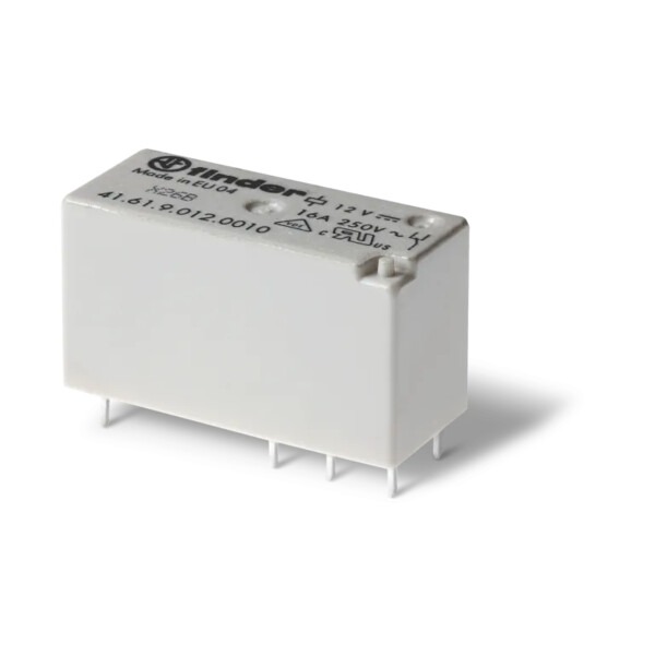 Relais circuit imprimé bas profil 1NO 16A 12V DC, AgNi, IECEx, ATEX, HazLoc - Finder - 455242