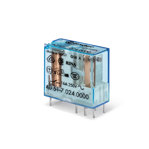 Relais circuit imprimé 1RT 16A 110V DC, AgNi - Finder - 455839