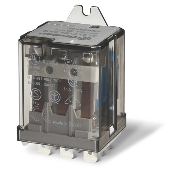 Relais de puissance 3NO 16A 230V AC, interval contact ≥ 3mm, Faston 250, AgSnO2 - Finder - 328829