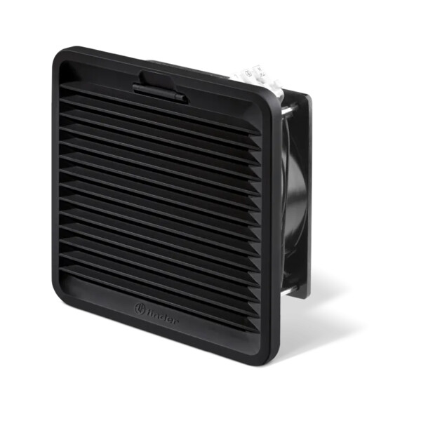 Ventilateur à filtre noir taille 5, 230V AC, 660m³/h, Push-in, IP54 - Finder - 448763