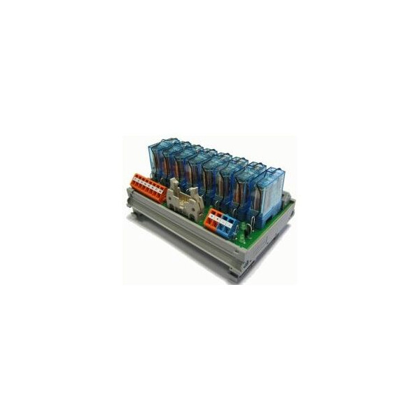Module d'interface 8 relais serie 4051 1rt 10a 24vdc raccordement he10 et bornes ressort (M15190240803) - Finder - 190501