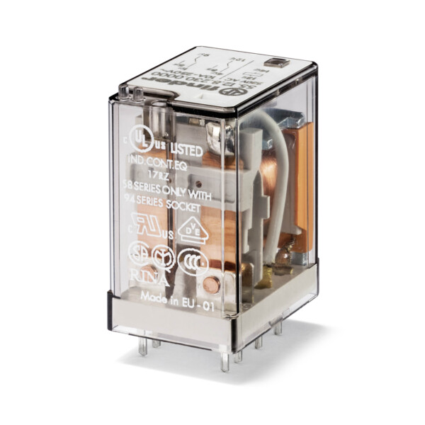 Relais industriel 2rt 10a 12v dc, agni + au (551290125000) - Finder - 20440
