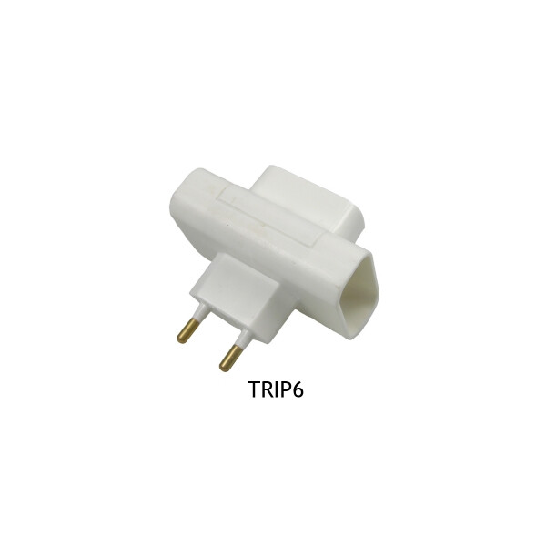 Prise Électrique Blanche 3 x 2 P 6 A Triplite Franelec - Franelec - TRIP6