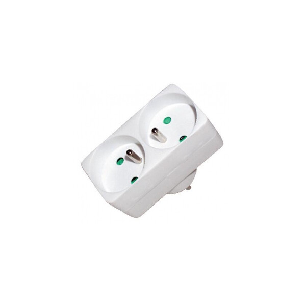Prise Electrique 2 x 2 P+T Blanche Biplite Franelec - 10 A à 16 A - Franelec - BIP2X16