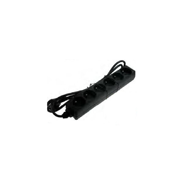 Bloc Multiprise Noir 6 Entrées HO5VV-F 3x1 mm2 1,5 m Franelec – Sans Interrupteur - Franelec - BM6_1.0N