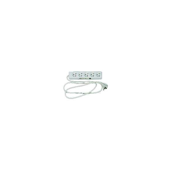 Bloc multiprise Generix - 5 prises - 2P+T - 1,5m HO5VVF 3G1 - 230V - 16A - 3500W - IP20 - Blanc - Generix - 0232208B